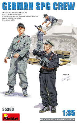 35363 Mini Art, 1:35 Figuren Deutsche StuG Besatzung, 4 Figuren, Dioramen, GMK 