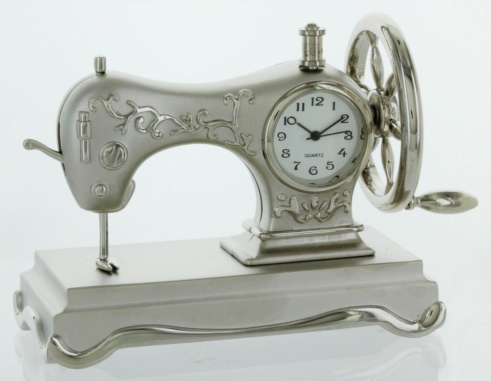 Singer Factory Clock SEWING MACHINE MINIATURE VINTAGE SINGER STYLE COLLECTIBLE MINI CLOCK | eBay