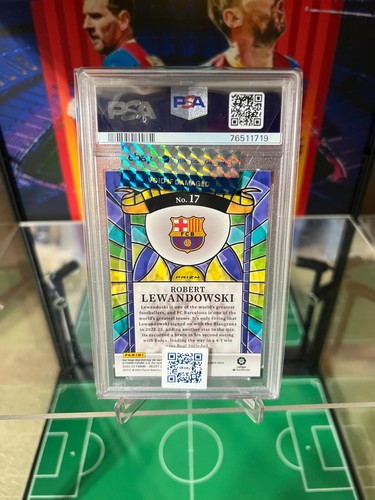 2022-23 PANINI SELECT LA LIGA ROBERT LEWANDOWSKI STAINED GLASS PSA 10 CASE HIT - Picture 16 of 16