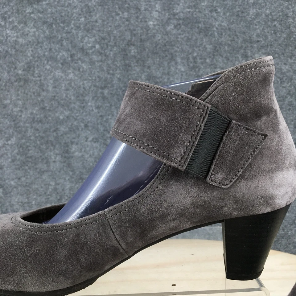 Zapatos de tacón Gabor para mujer UK7 US9.5 informales Mary Jane gris gamuza tacones en bloque Foto 4 de 4