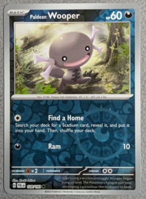 Paldean Wooper Reverse Holo NM PAL 128/193 Paldea Evolved Pokemon Card ...