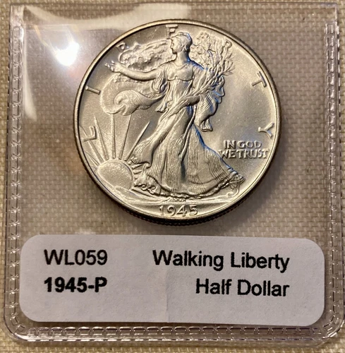 1945 P Walking Liberty Half Dollar - Beautiful GEM BU with no Toning