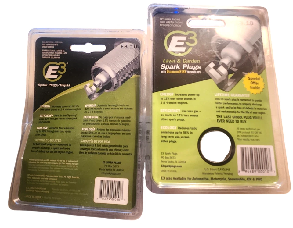 Vela de ignição E3 E3.10 motores pequenos garantia vitalícia lote de 2 novas - Imagem 2 de 2