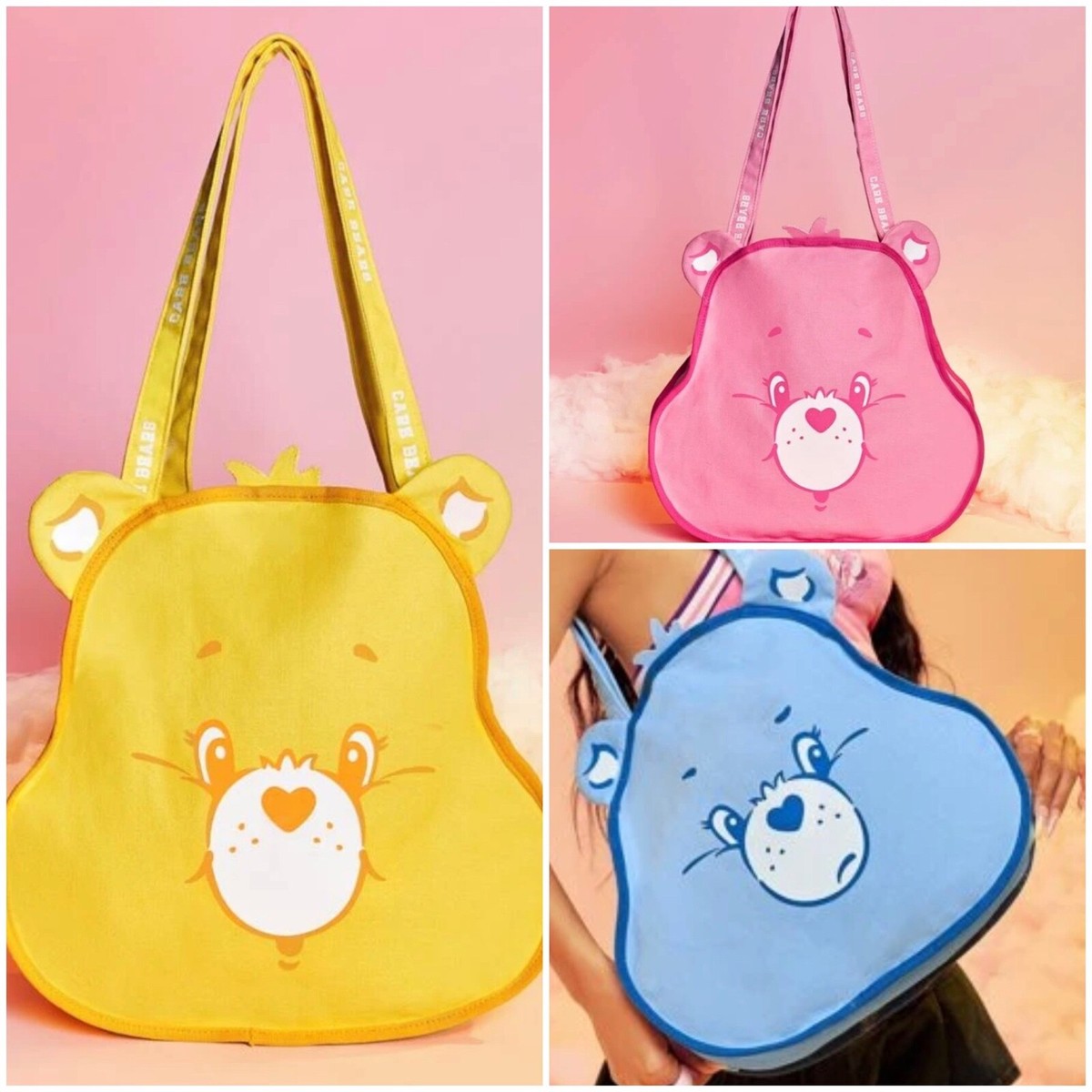 CARE BEARS 40th Anniversary LARGE Licensed Canvas Shopper