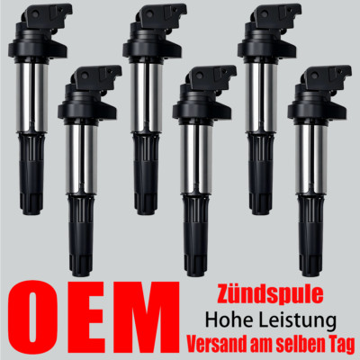6X OEM Zündspule für BMW 3ER E46 E91 5ER E39 E60 E61 E65 E66 E83 E90 12131712219