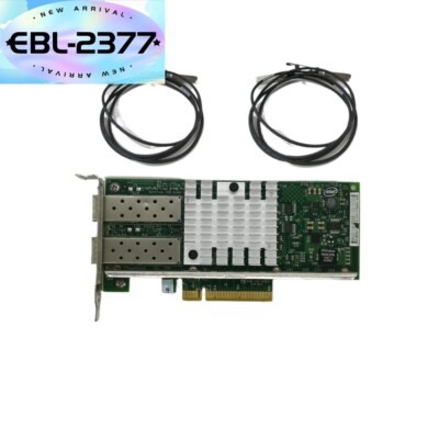 Intel X520-DA2 10Gb Network Adapter – E10G42BTDA, 2 Ports, PCIe X8, Includes 2 DAC Cables