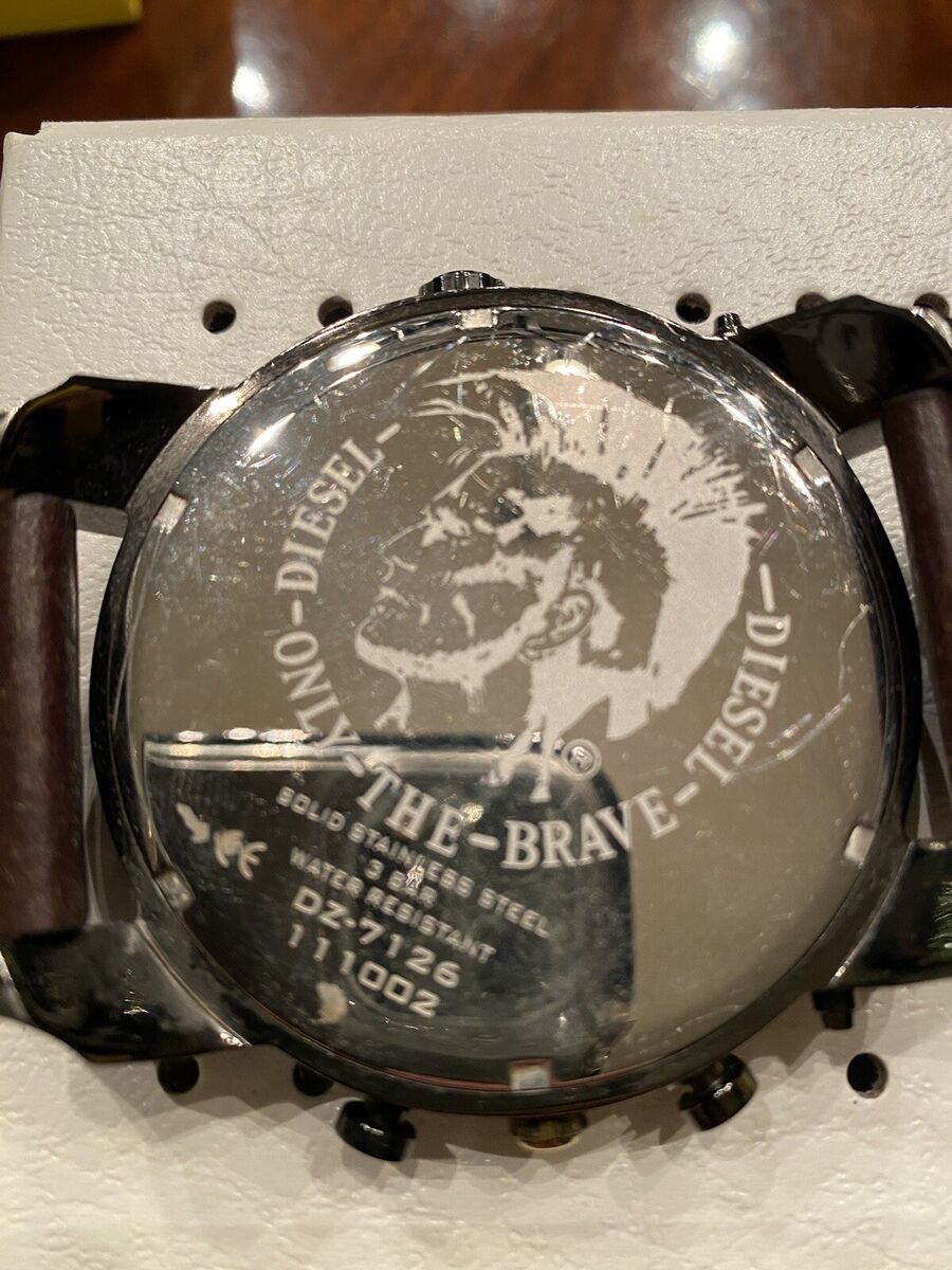 Diesel DZ-7126 Only The Brave Stainless Steel With Leather Diesel DZ-7126 Only The Brave Stainless Steel With Leather
