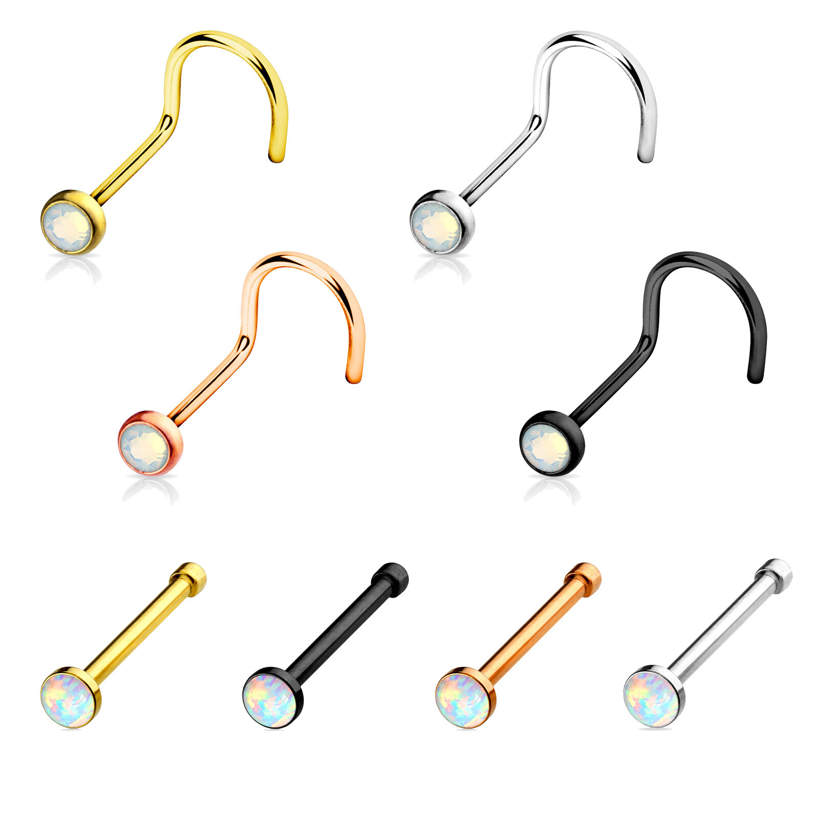 Set Di 6 Finti Piercing Per Naso, Labbra E Helix In Oro – 2 Taglie, Anelli E Gloss, Senza Dolore
