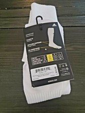 Adidas Unisex Rivalry Field OTC Socks 2-Pair , White/ Black, Small