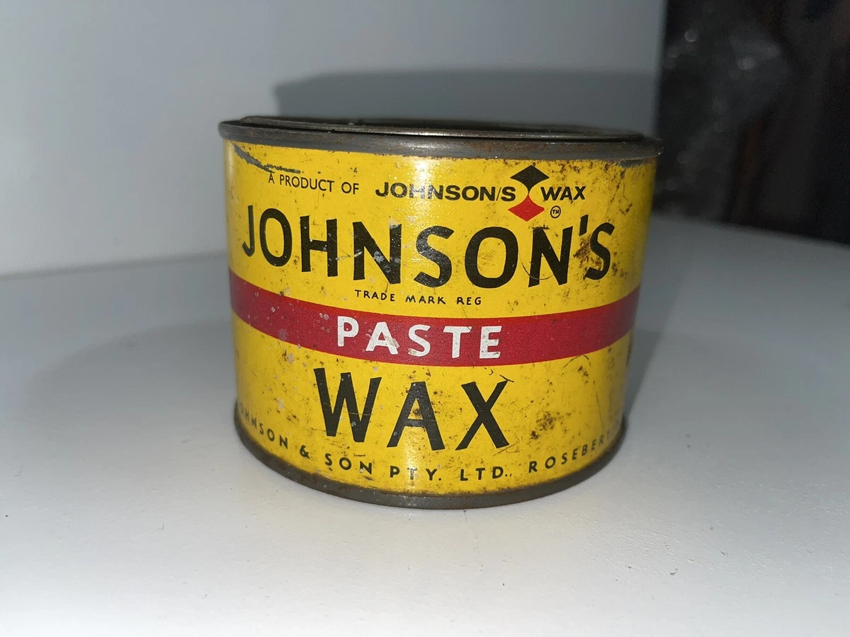 VINTAGE JOHNSON S PASTE WAX TIN ROSEBERRY SYDNEY 7