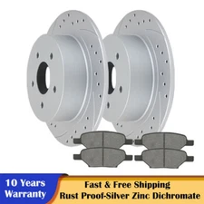 270mm Rear Slot Brakes Rotors and Brake Pads for Chevy Cobalt Malibu G5 G6 Ion