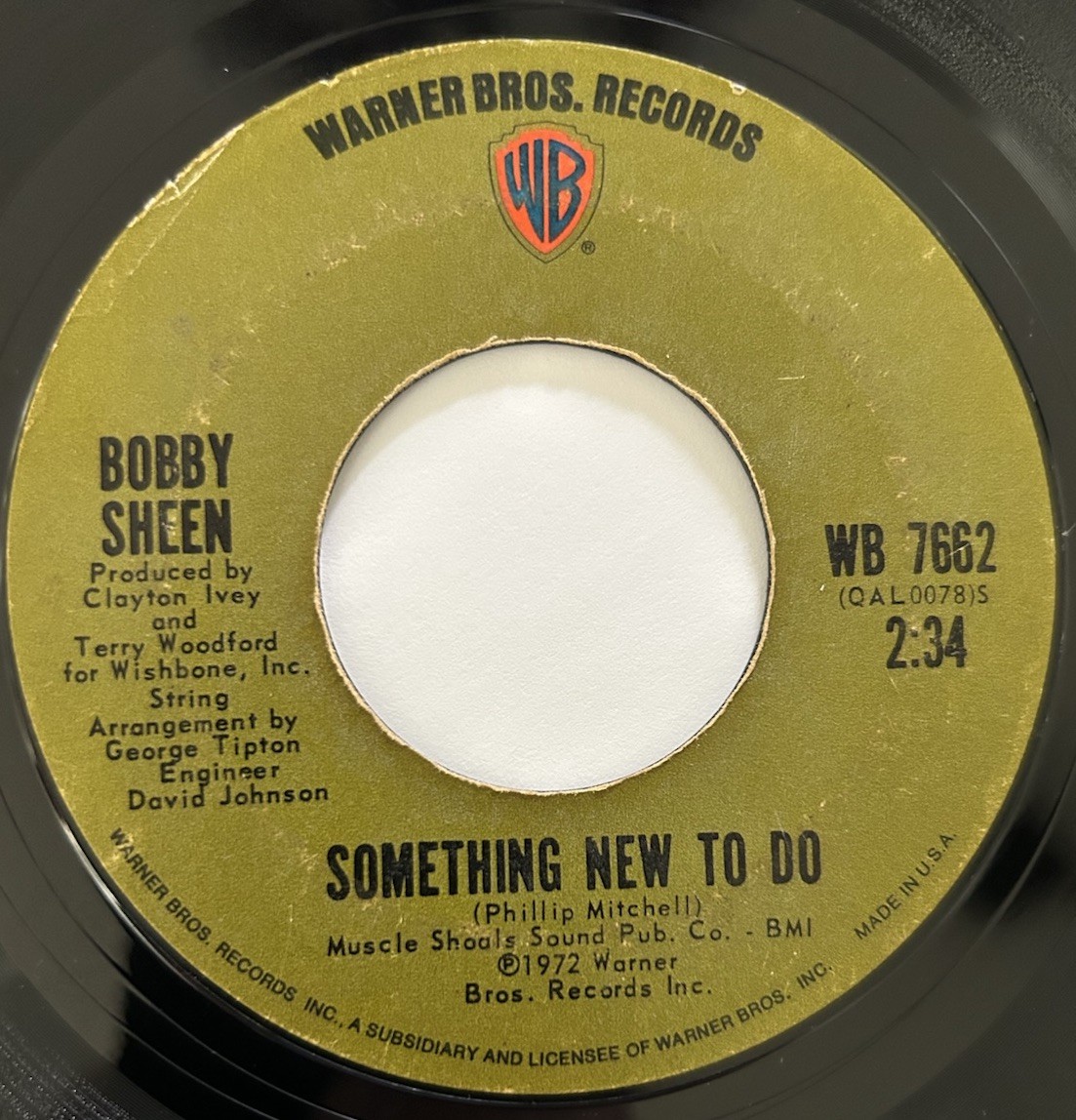 photo of Original  - Bobby Sheen - Something New To Do - Warner Bros