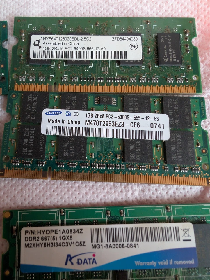 bundle 7GB ddr2 RAM, 5x1GB, and 1x 2GB, laptop, notebook, please read detsils - Image 4 of 4