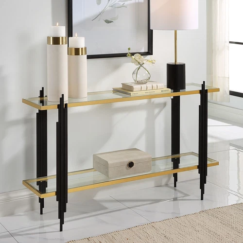 Uttermost Empire Cityscape Console Table - Picture 5 of 5