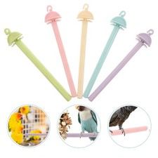 20 Pcs Parrot Perching Bar Bird Plastic Cage Perches for Parakeets