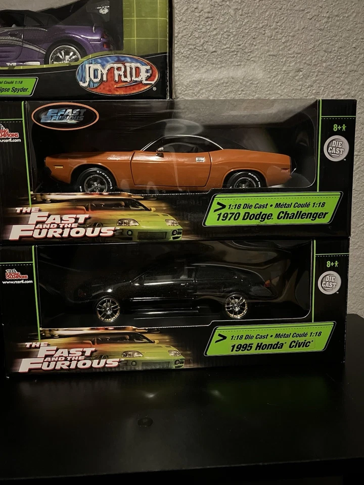 Fast & Furious, 2 Fast 2 Furious Diecast 1/18 Mitsubishi Eclipse Spyder Lot of 5 - Image 3 of 4