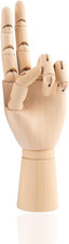11.8-Inch Realistic Art Wooden Mannequins, Flexible and Movable Fingers and Wris