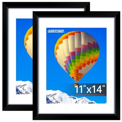 FIXSMITH 11x14 Picture Frame, Black Photo Frame with HD 11''×14'', Black*2