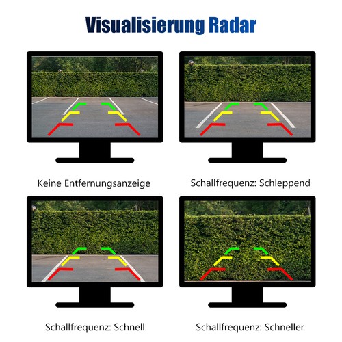 ESSGOO 170° Nummernschild Sensoren Einparkhilfe IP67 Wasserdicht Rückfahrkamera - Bild 4 von 10