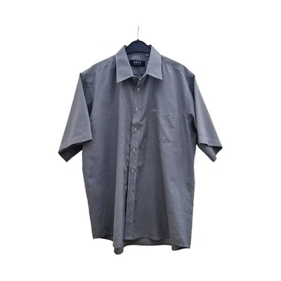 HUGO BOSS Herren Hemd Kurzarm Grau Gr. L 41-42 Freizeithemd - Bild 1 von 2