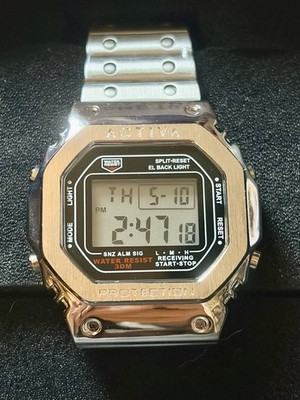 Invicta Activa X Digital Quartz Watch Silver Stainless Alarm 