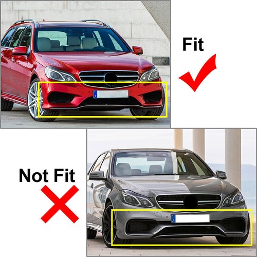 For Mercedes-Benz E-Class W212 Facelift 13-16 Black Bumper Lip Splitter Spoiler - Picture 5 of 7