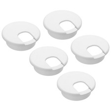 5 Pcs Desk Grommet 2 Inch,ABS Plastic Round Desk Hole Cover,50mm,White