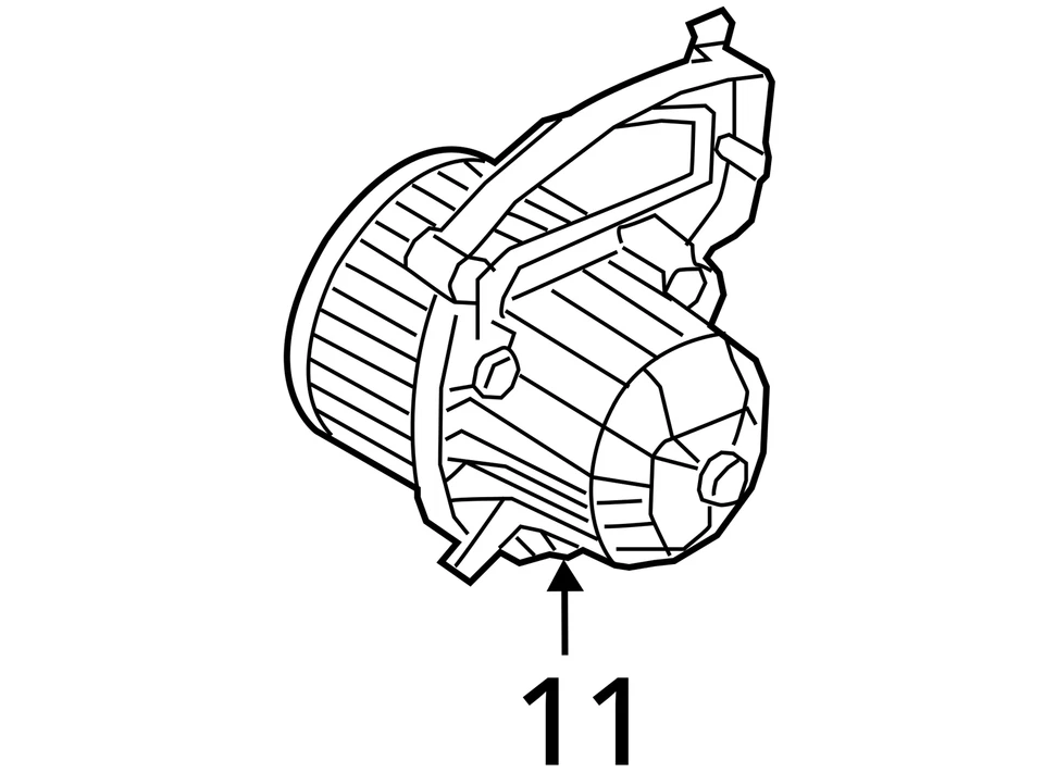 2021 Volkswagen ATLAS Rear Blower Motor OEM Used 96K Miles - Part #615-10034 - Image 4 of 4