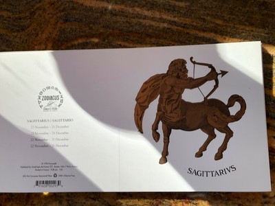 GREETING CARDS - 10 Cards Envelopes - Zodiac Astrology Fornasetti - SAGITTARIUS