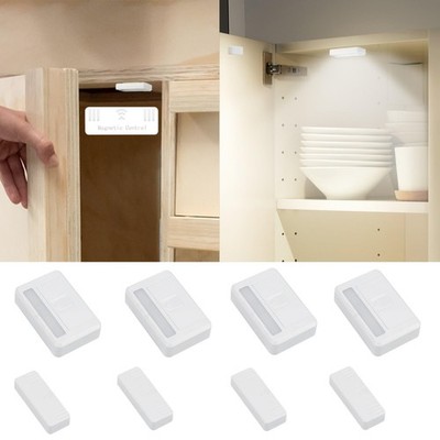4 Pack Cordless Cabinet Lights, Door Open Activated Automatic Turn On Off Cup...