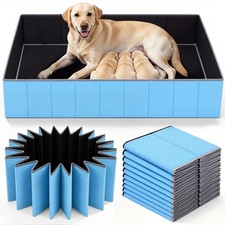 Whelping Box for Dogs 55x55x12 Inch Foldable Portable Extra Large Dog Fence M...