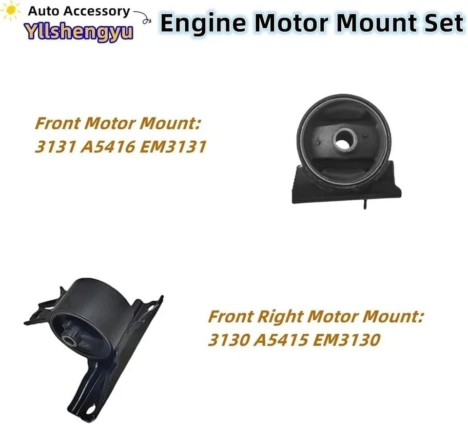 Engine Motor Mount Set Compatible with Jeep Jeep Compass Patriot 2007-2017 - Image 2 of 4