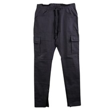Keeping NY Everywhere Cargo Pants Womens S Black KNYEW Ankle Zip Made in USA