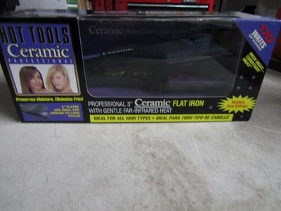 HOT TOOLS 3'' CERAMIC TITANIUM PROFESSIONAL FLAT IRON MODEL 1179