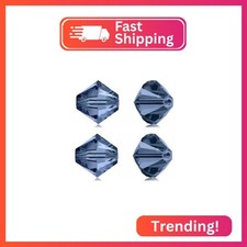 200pcs Adabele Austrian 5mm Faceted Loose Bicone Crystal Beads Dark Indigo Blue