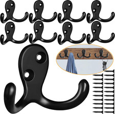 Coat Hooks Hardware, 10Pcs Wall Hooks Heavy Duty Hooks for Hanging Coats No Rust