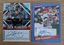 Jack Flaherty Certified Autograph Cards Lot Of 2 Different Prospect Sig 125/199