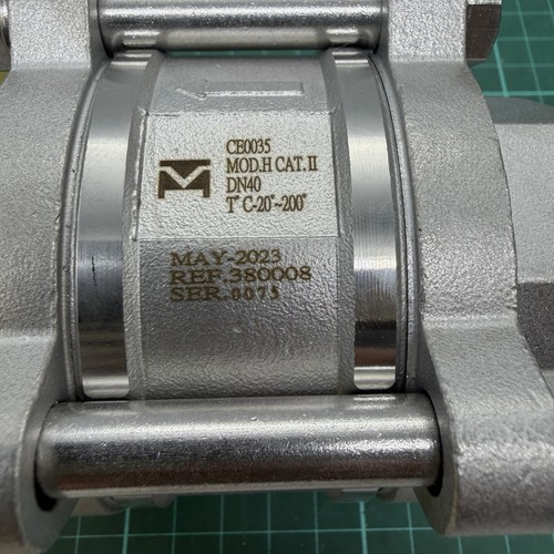 CE0035 Normet DN40 Stainless Steel Non Return Check Valve MOD.H CAT.II NOS - Foto 3 di 12