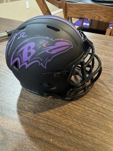 Ray Lewis Signed Mini Helmet Beckett Certified