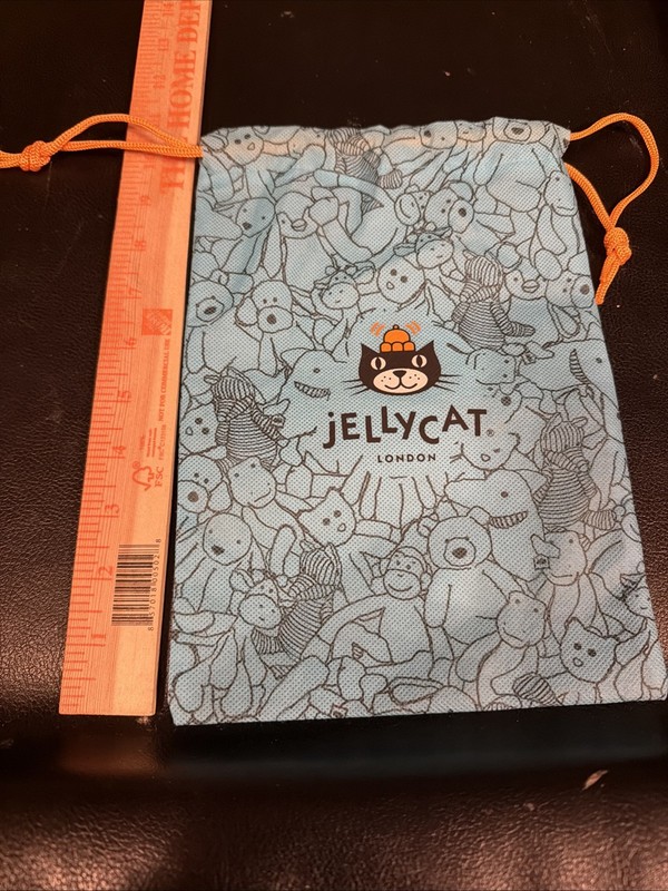 Jellycat SMALL DUST BAG ✨ 10.5" x 7.5" Soft Plush AUTHENTIC Drawstring Pouch