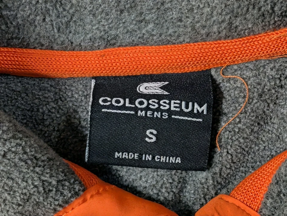 Colosseum Mens S Oklahoma State Cowboys OSU 1/4 Snap Fleece Pullover Gray - Image 4 of 4