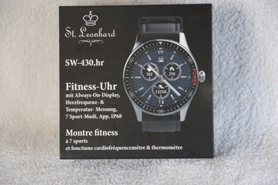 St. Leonhard Smartwatch mit Always-On-Display Bluetooth App Herzfrequenz IP68