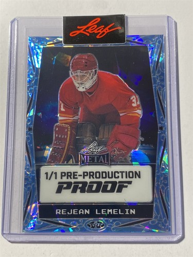 REJEAN LEMELIN 2024 Leaf Metal Hockey Legends CRYSTAL LIGHT BLUE Proof 1/1 (H6) - 第 1/2 張圖片