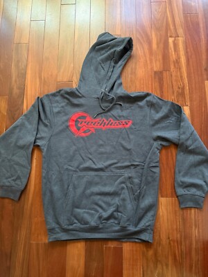 Young & Reckless Y&R  Reckless Star  Moon Gray Pullover Hoodie LARGE Red