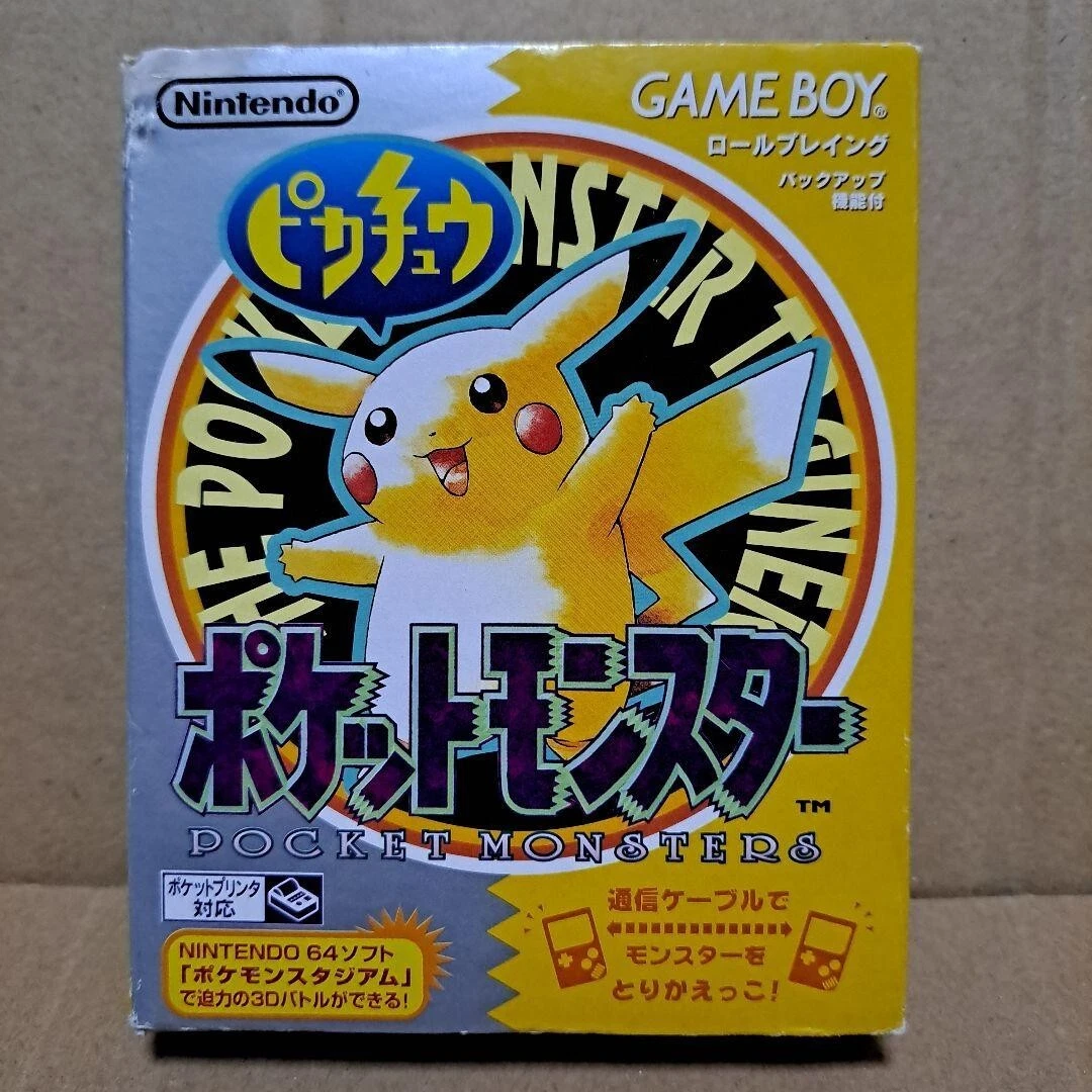 Pokemon Yellow Pikachu Nintendo Pocket Monsters GameBoy GB Japanese