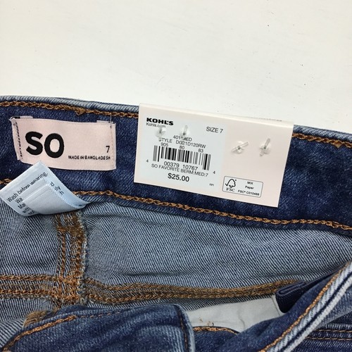 Lot of 3 So Jean shorts, size 7 Girls. Shortie & Bermuda. Mid Rise - Picture 3 of 14