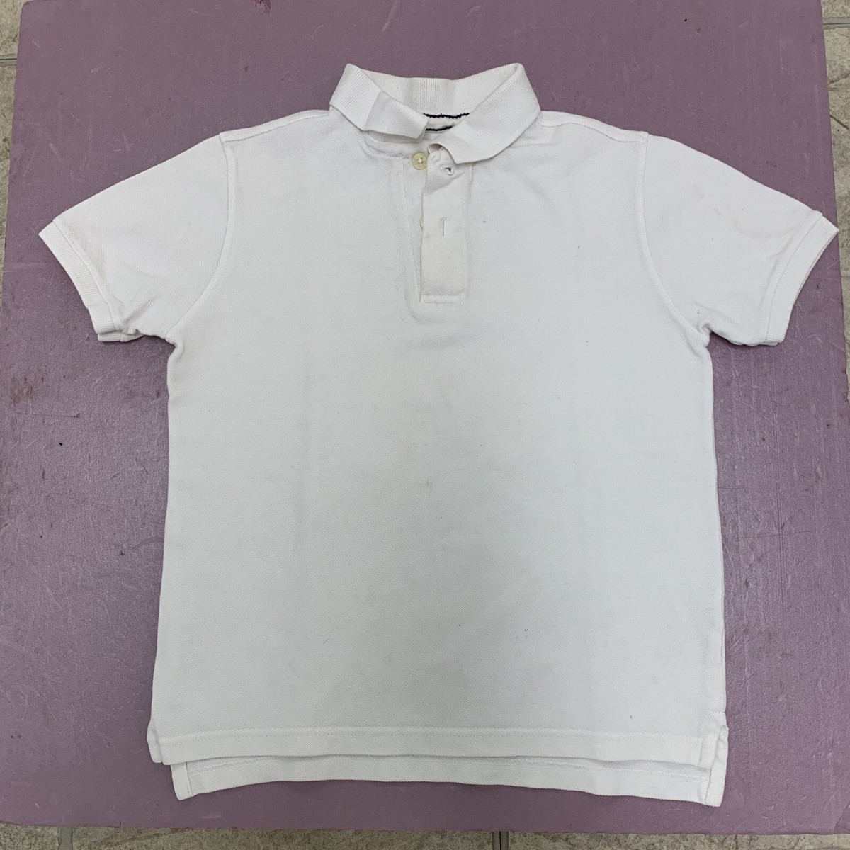 Faded Glory White Short Sleeve Polo Shirt School Uniform Size XS