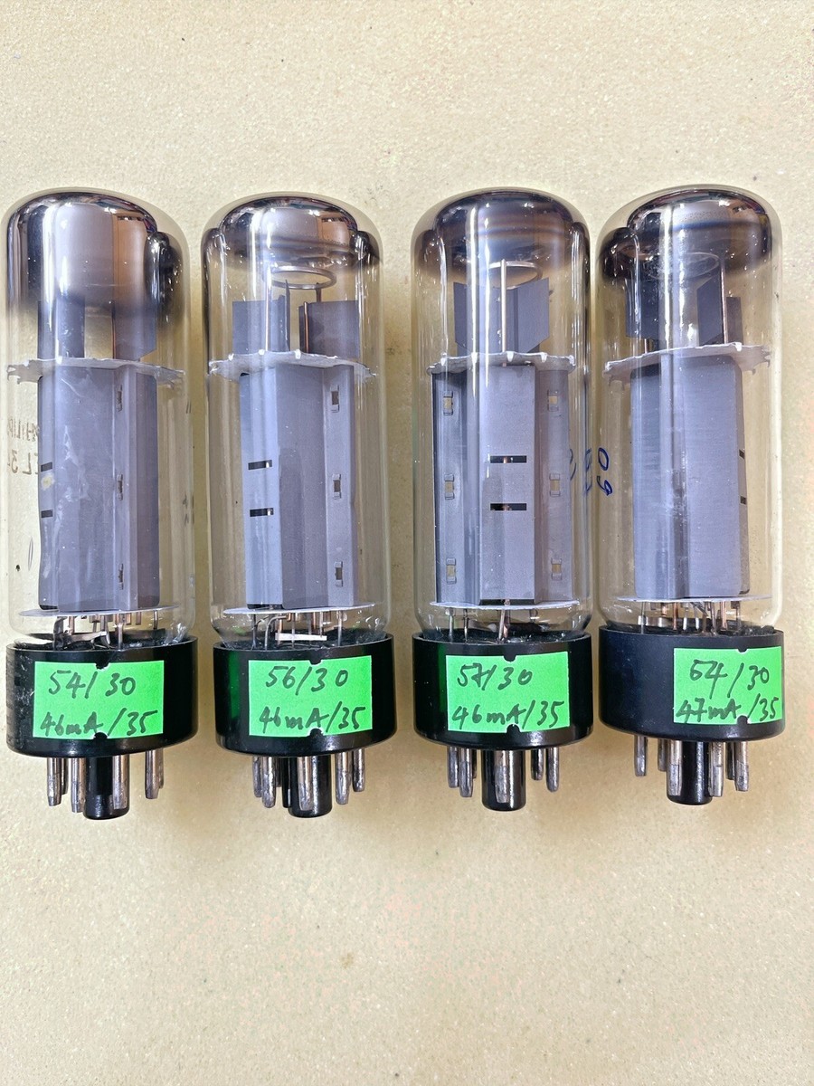 Mullard EL34 6CA7 xf3 Black Base O Getter Nos Testing Values