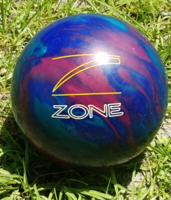 Vtg 10 lb 2.1 oz Brunswick Z Zone Purple Green Blue Swirl