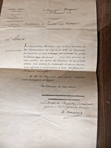 1796-1813 lettres du general d'empire Marchant INTENDANT GENERAL DES ARMEES - Bild 2 von 4